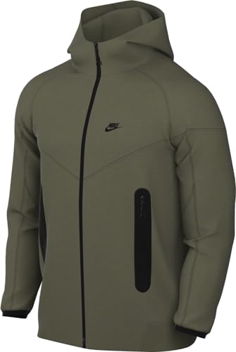 Nike FB7921-222 Tech Fleece Sweatshirt Herren MEDIUM Olive/Black Größe M von Nike