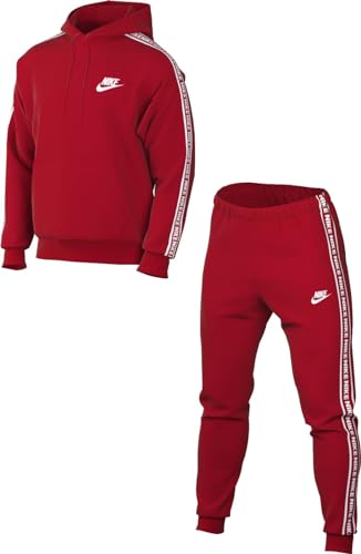Nike Herren Trainingsanzug M Nk Club Flc Gx Hd Trk Suit, University Red/White, FB7296-657, XL von Nike