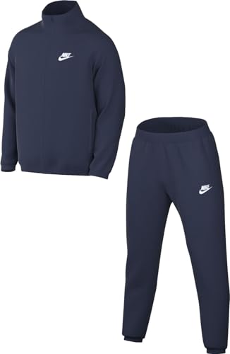 Nike Herren Trainingsanzug M Nk Club Pk Trk Suit, Midnight Navy/White, FB7351-410, L von Nike