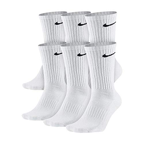 Nike Herren U NK Performance CUSHIONION Crew 6PR-Bag Unisex Laufsocken (6 Paar), Weiß/Schwarz, 42-46 von Nike