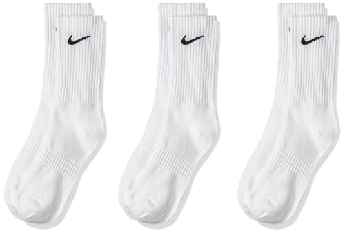 Nike Herren Unisex U Nk Everyday Ltwt 3pr Crew trainingssocken 3 Paar , Weiß (white/Black), S EU von Nike