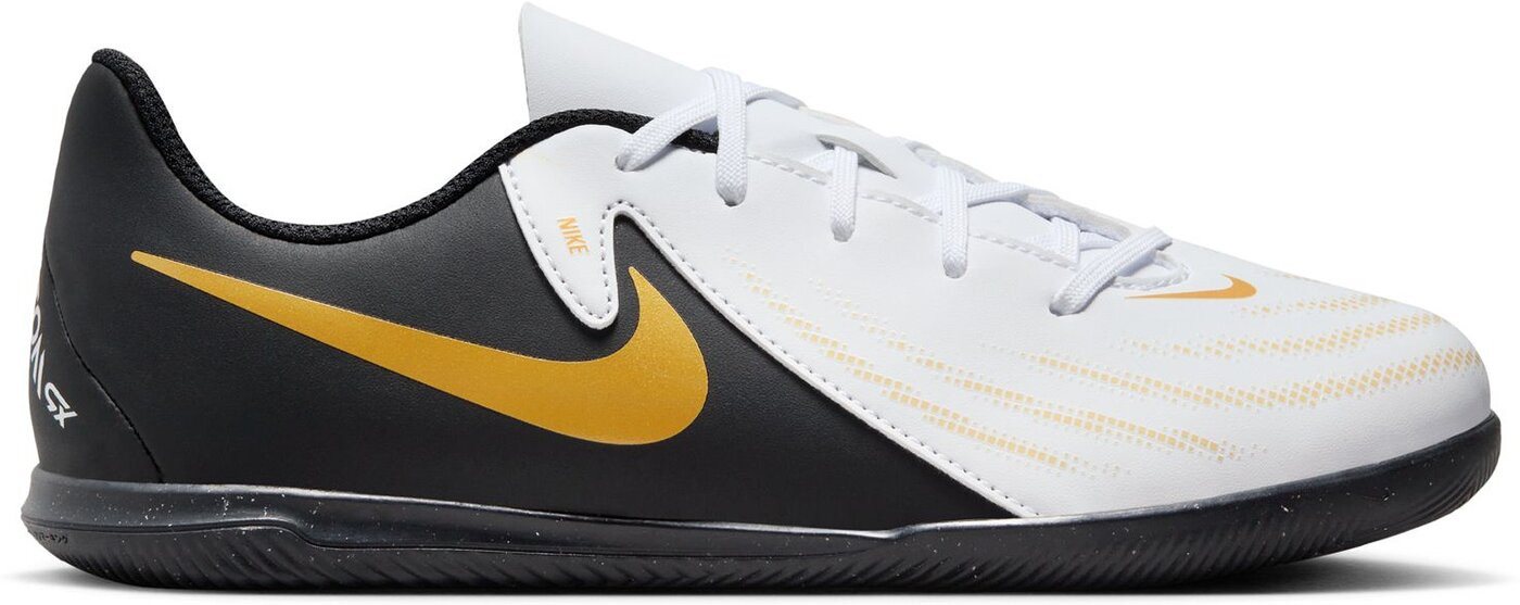 Nike JR PHANTOM GX II CLUB IC WHITE/BLACK-MTLC GOLD COIN Fußballschuh von Nike