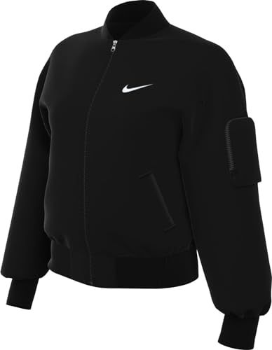 Nike Jacke Damen Sportswear Essntl Os Bomber, Black/White, FN2839-010, 2XL von Nike