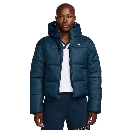 Nike Damen W Nsw Tf Synfl Nk Clsc Pfr Jacket, Armory Navy/White, L EU von Nike