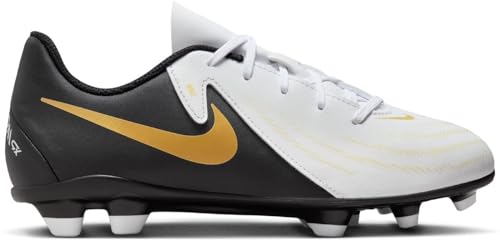 Nike Jr Phantom Gx Ii Club Fg/Mg Fußballschuh, White Black MTLC Gold Coin, 36 EU von Nike