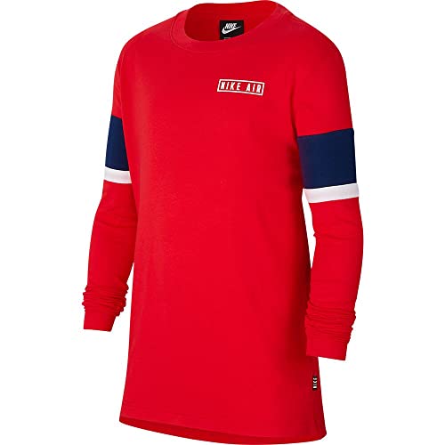 Nike Jungen B AIR TOP LS Long Sleeved T-Shirt, University red/Blue Void/White/White, L Nike Jungen B AIR TOP LS Long Sleeved T-Shirt, University red/Blue Void/White/White, L von Nike