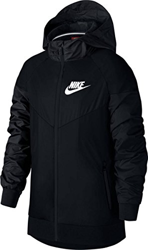 Nike Jungen B NSW Windrunner Jacket HD Trainingsjacke, Schwarz/Weiß, XS von Nike