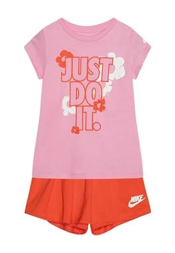 Nike KOMPELTO Mädchen FLORAL SKORT SET 36L814, Rosa, 2-3 Jahre von Nike