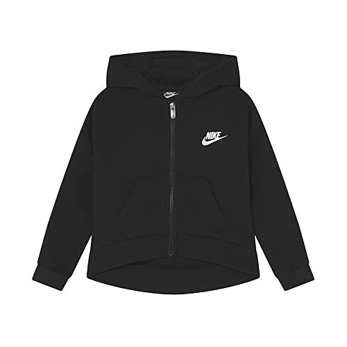 Nike Kids Club Fleece High Low FZ Hoodie, 23 - Schwarz, 3-4 Jahre von Nike