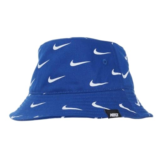 NIKE Unisex Kids Swoosh Print Bucket One Size Hat, Blau, Einheitsgröße EU NIKE Unisex Kids Swoosh Print Bucket One Size Hat, Blau, Einheitsgröße EU von Nike