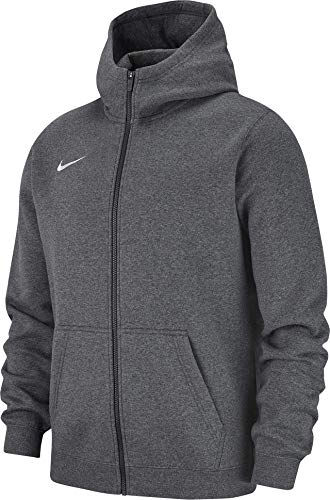 Nike Kinder Y Hoodie Fz Flc Tm Club19 Kapuzenjacke , Grau(charcoal heathr/anthracite/White) , S von Nike