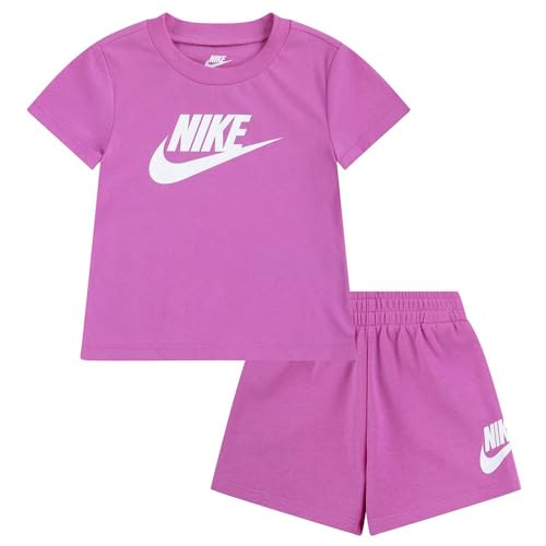 Nike Kinderanzug Club Tee und Shorts Set 86L596, fuchsia, 2-3 Jahre von Nike