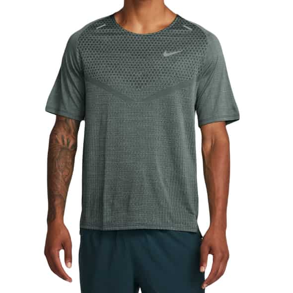 Nike M NK Dri-Fit ADV Techknit Ultra SS Top Herren Laufshirt (Dunkelgrün ) Laufbekleidung von Nike