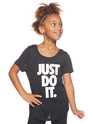Nike Mädchen Dri-Fit T-Shirt, Black, M Nike Mädchen Dri-Fit T-Shirt, Black, M von Nike