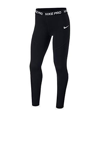 Nike Mädchen Pro Leggings, Black/White, L von Nike