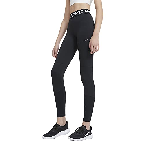 Nike Mädchen Pro Leggings, Schwarz-Weiss, X-Small (122-128CM) Nike Mädchen Pro Leggings, Schwarz-Weiss, X-Small (122-128CM) von Nike