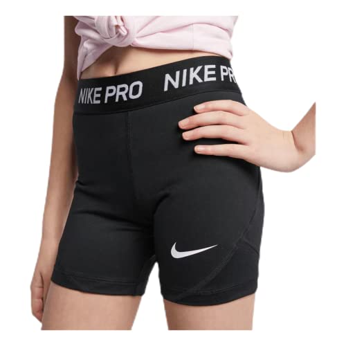 Nike Mädchen Pro Shorts, Black/White, S von Nike