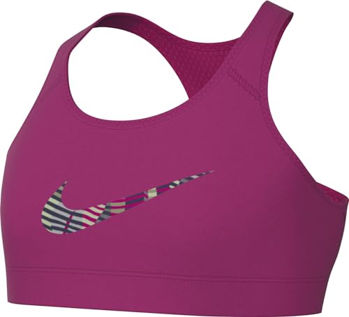 Nike Mädchen Sport-BH G Nk Swsh Rev Bra Sport AOP, Fireberry/White, FD2280-615, S von Nike