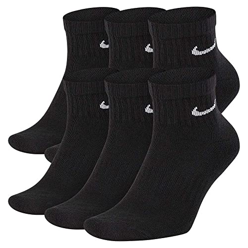 Nike Herren Unisex Nike Everyday Cushion Ankle Pair Band Socken 6 Paar , Black/White, M EU von Nike