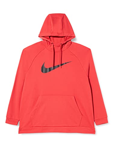 Nike Mens Dri-Fit Hooded Sweatshirt, Lobster/Black, M von Nike