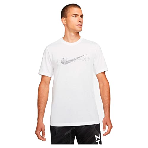 Nike Mens M DF Tee DB NK PRO T-Shirt, White, M Nike Mens M DF Tee DB NK PRO T-Shirt, White, M von Nike