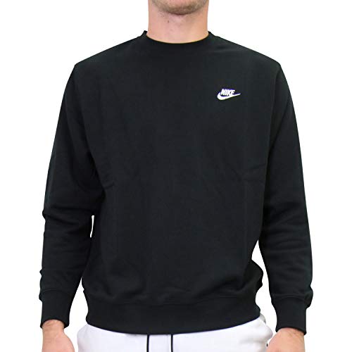 Nike Herren M NSW Club CRW Ft Pullover Sweater, Black/White, S EU von Nike