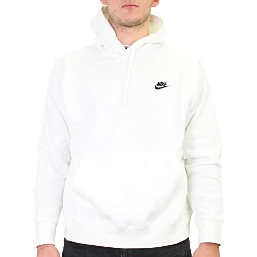 Nike Mens M NSW Club Hoodie Po Bb Hooded Sweatshirt, White/White/Black, S von Nike