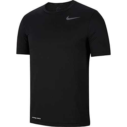 Nike Mens M Nk Top Ss Hpr Dry T-Shirt, Black/White, M von Nike