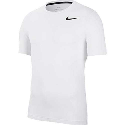 Nike Mens M Nk Top Ss Hpr Dry T-Shirt, White/Black, S Nike Mens M Nk Top Ss Hpr Dry T-Shirt, White/Black, S von Nike