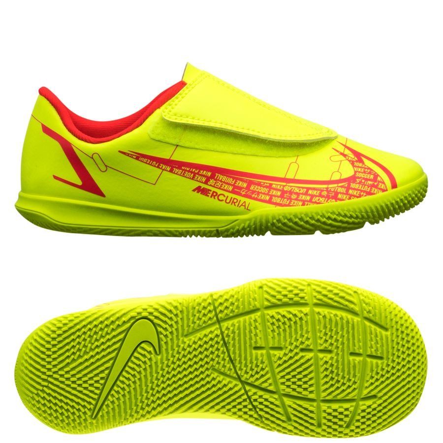 Nike Mercurial Vapor 14 Club IC Motivation - Neon/Rot Kinder von Nike