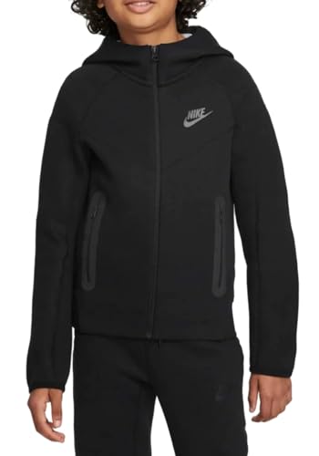 Nike Jungen NSW Tech FLC Sweatshirt, Black/Black/Black, S EU von Nike