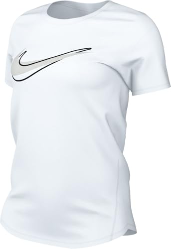 Nike One Swoosh Dri-Fit Kurzarm-Laufoberteil Für Damen, White, HJ2204-100, L von Nike