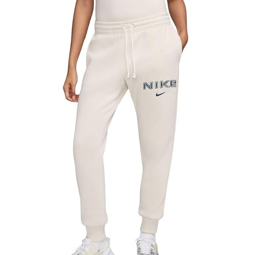 Nike Damen Phoenix FLC Mr Std Logo Hose, Lt Orewood BRN, L von Nike