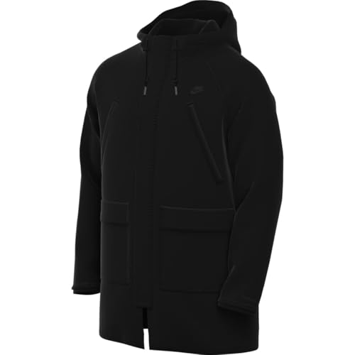 Nike Parka Sportswear Club Fleece Therma-Fit Herren-Parka, Black/Black/Black/White, FZ0869-010, XS von Nike