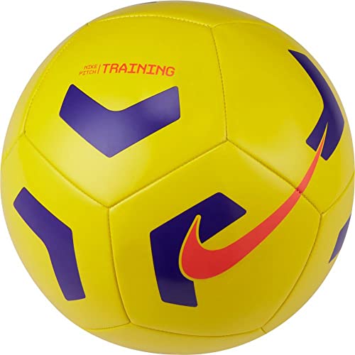 NIKE CU8034-720 Pitch Training Recreational Soccer Ball Unisex Gelb/violett/hell Purpurrot 5 von Nike