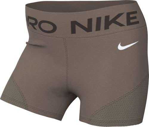 Nike Pro Bike-Shorts (Ca. 7,5 cm) Mit Mittelhohem Bund Für Damen, Mink Brown/Ironstone/White, HJ1172-233, S von Nike