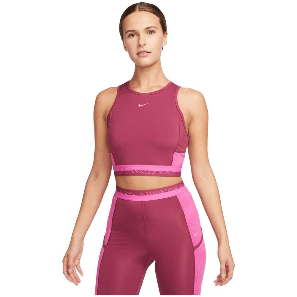 Nike Pro Dri-fit Cropped Sleeveless T-shirt Rosa L Frau von Nike