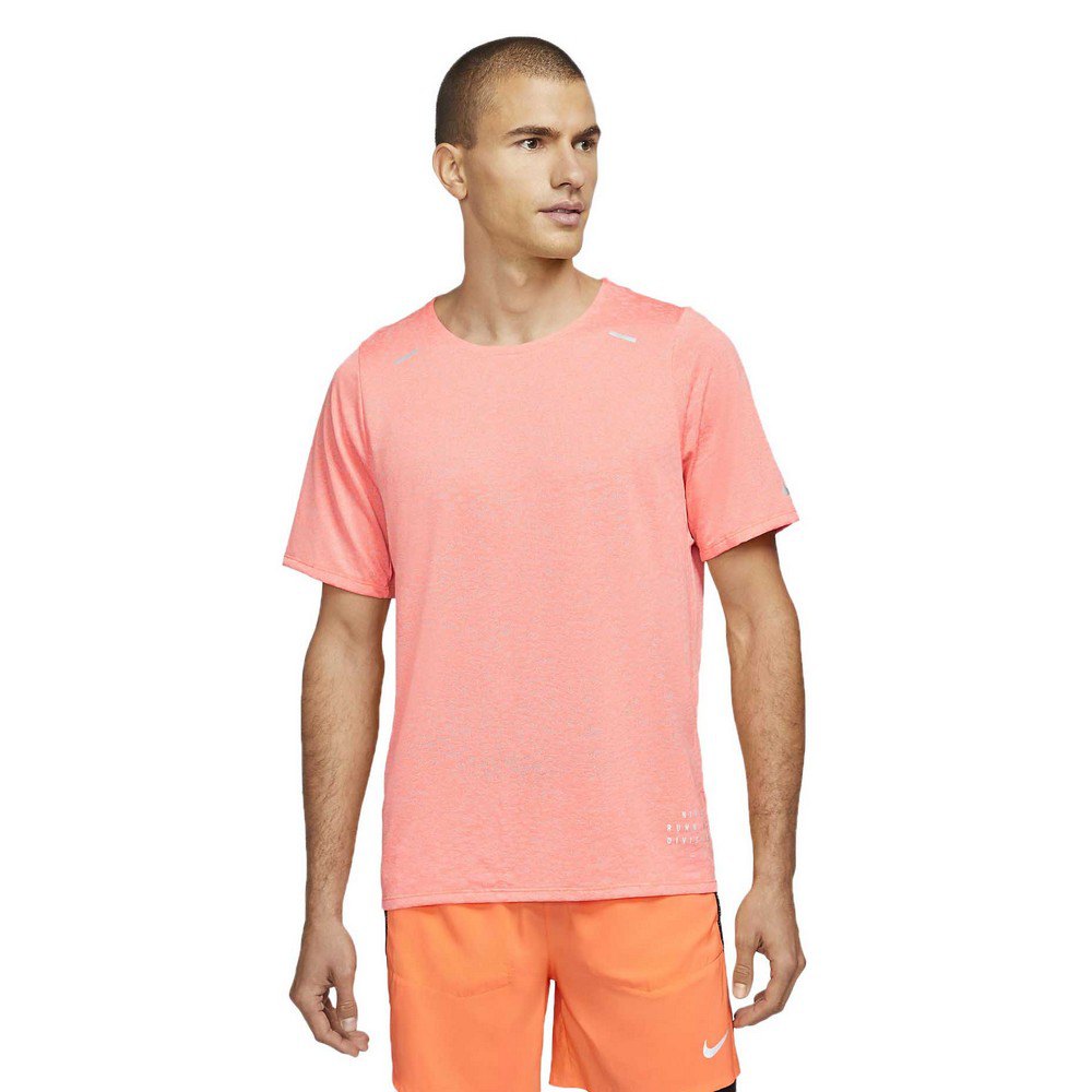 Nike Rise 365 Short Sleeve T-shirt Orange XL Mann von Nike