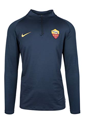 Nike Roma M Nk Dry Strk Dril Top Long Sleeve, Herren S Mehrfarbig (dark obsidian/university gold) von Nike