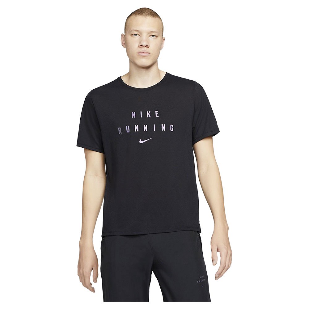 Nike Run Division Dri Fit Miler Graphic Short Sleeve T-shirt Schwarz M Mann von Nike