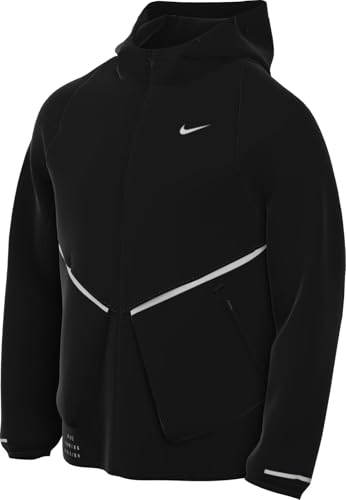 Nike Running Division Wasserabweisende Windrunner-Laufjacke Für Herren, Black/Black/Reflective Silv, HJ3522-010, L von Nike