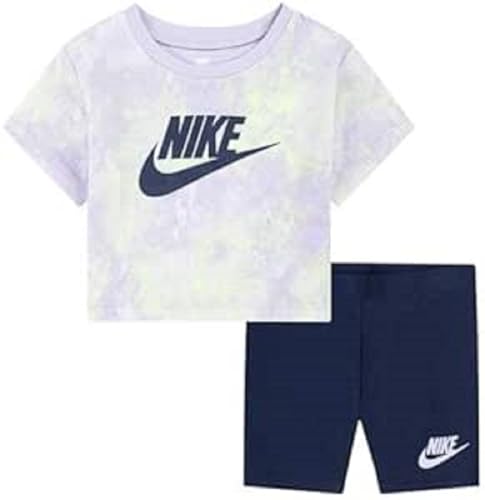 Nike Set Mädchen Boxer Tee und Bike Short 16L658, Lila, 92 Nike Set Mädchen Boxer Tee und Bike Short 16L658, Lila, 92 von Nike