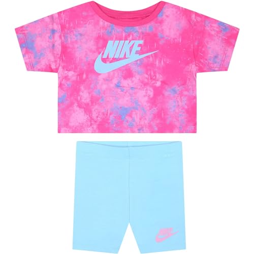 Nike Set Mädchen Boxer Tee und Bike Short 16L658, fuchsia, 86 von Nike