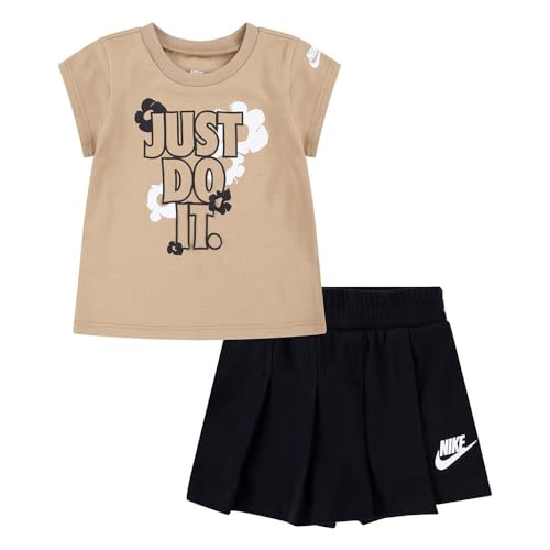 Nike Set Mädchen Floral Skort Set 16L814, beige, 86 Nike Set Mädchen Floral Skort Set 16L814, beige, 86 von Nike