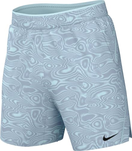 Nike Shorts Herren Court Dri-Fit Vcourty Shrt 9In AOP (Ca. 23 cm), Glacier Blue/Glacier Blue/Black, FD5388-474, L von Nike