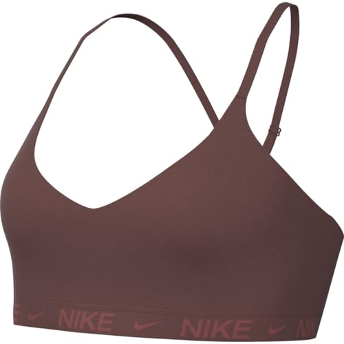 Nike Sport-BH Indy Light Support Verstellbarer Sport-BH Mit Polstern Für Damen, Red Sepia, FD1062-219, M von Nike