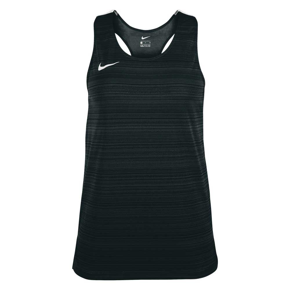 Nike Stock Dry Miler Sleeveless T-shirt Schwarz XS Frau von Nike