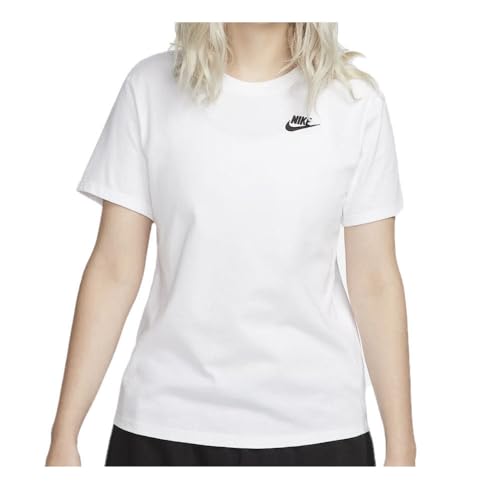 NIKE Damen Sw Club T-Shirt, Weiß, L EU von Nike