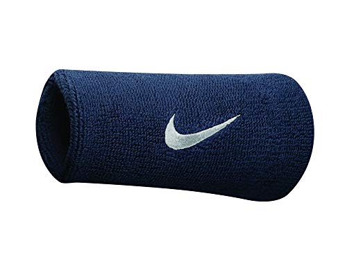 Nike Swoosh Doublewide Schweißbänder, Obsidian/White, OSFM Nike Swoosh Doublewide Schweißbänder, Obsidian/White, OSFM von Nike