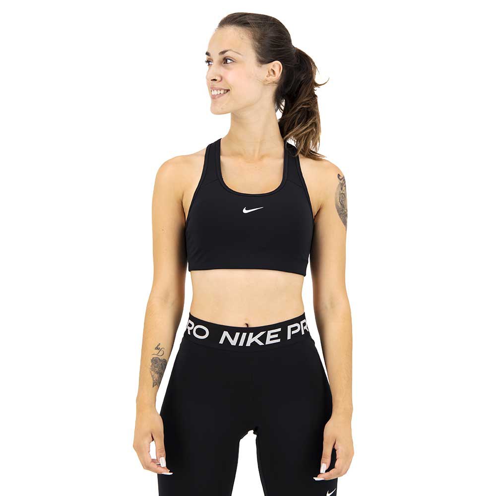 Nike Swoosh Medium Support Padded Sports Bra Schwarz XS Frau von Nike